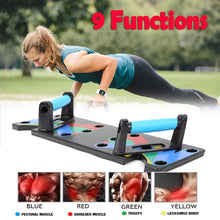 Charger l'image dans la galerie, 9 in 1 Push Up Rack Board Men Women Comprehensive Fitness Exercise Push-up Stands Body Building Training System Home Equipment