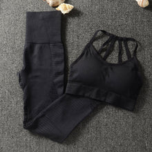 Charger l'image dans la galerie, Gym 2 Piece Set Workout Clothes for Women Sports Bra and Leggings Set Sports Wear for Women Gym Clothing Athletic Yoga Set