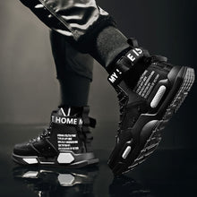 Charger l'image dans la galerie, Men's High Top Fashion Leather Sneakers Trend Hot Sale Comfortable Man Casual Shoes Outdoor Non-slip Breathable Men Shoes