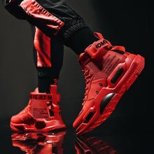 Charger l'image dans la galerie, Men's High Top Fashion Leather Sneakers Trend Hot Sale Comfortable Man Casual Shoes Outdoor Non-slip Breathable Men Shoes
