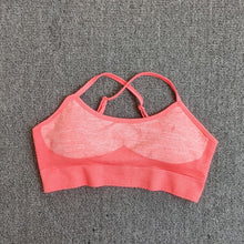 Charger l'image dans la galerie, Seamless Yoga Set Fitness Clothing Sportswear High Waist Women Gym Leggings Tights Padded Push-up Sports Bra 2 Pcs Sports Suits