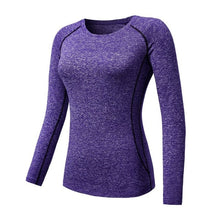Charger l'image dans la galerie, 2019 Women Yoga Top Women Yoga Shirts Long Sleeve Gym Shirts Women Fitness Clothing Shirt Female Sports Tops Women Sport Shirt