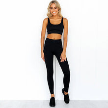 Charger l'image dans la galerie, 2 Piece Set Workout Clothes for Women Sports Bra and Leggings Set Sports Wear for Women Gym Clothing Athletic Yoga Set