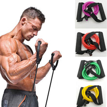 Charger l'image dans la galerie, 120cm Elastic Resistance Bands Yoga Pull Rope Fitness Workout Sports Bands Yoga Rubber Tensile Pull Rope Expander Gum elastica S