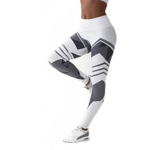 Charger l'image dans la galerie, S-XXXL Plus Size Women Geometric Push Up Tight Leggings Yoga Pants Gym Clothing Sportswear or Mesh Patchwork Sports Bra Crop Top