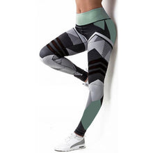 Charger l'image dans la galerie, S-XXXL Plus Size Women Geometric Push Up Tight Leggings Yoga Pants Gym Clothing Sportswear or Mesh Patchwork Sports Bra Crop Top