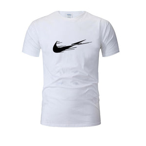 2020 Men jogging Sport Training Cotton T-shirt Short Sleeve Male Casual shirts Man Gym Running Fitness print Tee Tops Clothing