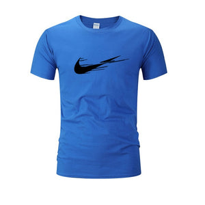 2020 Men jogging Sport Training Cotton T-shirt Short Sleeve Male Casual shirts Man Gym Running Fitness print Tee Tops Clothing