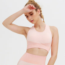 Charger l'image dans la galerie, Seamless Women Yoga Sets Female Gym Suit Running Training SportsWear Workout Fitness Sports Suit 3pcs Yoga Set Yoga Clothing