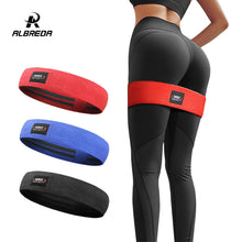 Charger l'image dans la galerie, ALBREDA Men&amp;women Hip Resistance Bands Booty Leg Exercise Elastic Bands For gym Yoga Stretching Training Fitness Workout FE347