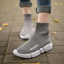 Charger l'image dans la galerie, Light High Top New Breathable Flying Socks Shoes Women Sports Elastic Socks Sneakers Woman Ladies Flat Running Walking Shoes