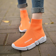 Charger l'image dans la galerie, Light High Top New Breathable Flying Socks Shoes Women Sports Elastic Socks Sneakers Woman Ladies Flat Running Walking Shoes