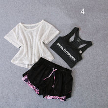 Charger l'image dans la galerie, 3 Pcs Set Women's Yoga Suit Fitness Clothing Sportswear For Female Workout Sports Clothes Athletic Running Yoga Suit Sets