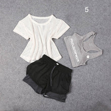 Charger l'image dans la galerie, 3 Pcs Set Women's Yoga Suit Fitness Clothing Sportswear For Female Workout Sports Clothes Athletic Running Yoga Suit Sets
