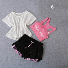 Charger l'image dans la galerie, 3 Pcs Set Women's Yoga Suit Fitness Clothing Sportswear For Female Workout Sports Clothes Athletic Running Yoga Suit Sets