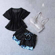 Charger l'image dans la galerie, 3 Pcs Set Women's Yoga Suit Fitness Clothing Sportswear For Female Workout Sports Clothes Athletic Running Yoga Suit Sets