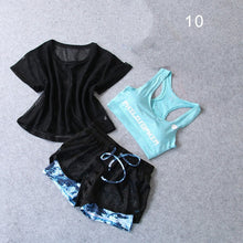 Charger l'image dans la galerie, 3 Pcs Set Women's Yoga Suit Fitness Clothing Sportswear For Female Workout Sports Clothes Athletic Running Yoga Suit Sets