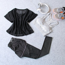 Charger l'image dans la galerie, 3 Pcs Set Women's Yoga Suit Fitness Clothing Sportswear For Female Workout Sports Clothes Athletic Running Yoga Suit Sets