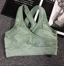 Charger l'image dans la galerie, 2PCS Camouflage Camo Yoga Set Sports Wear For Women Gym Fitness Clothing Booty Yoga Leggings + Sport Bra GYM Sport Suit Femme
