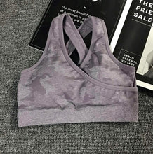 Charger l'image dans la galerie, 2PCS Camouflage Camo Yoga Set Sports Wear For Women Gym Fitness Clothing Booty Yoga Leggings + Sport Bra GYM Sport Suit Femme